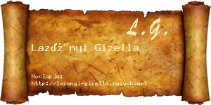 Lazányi Gizella névjegykártya