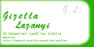 gizella lazanyi business card